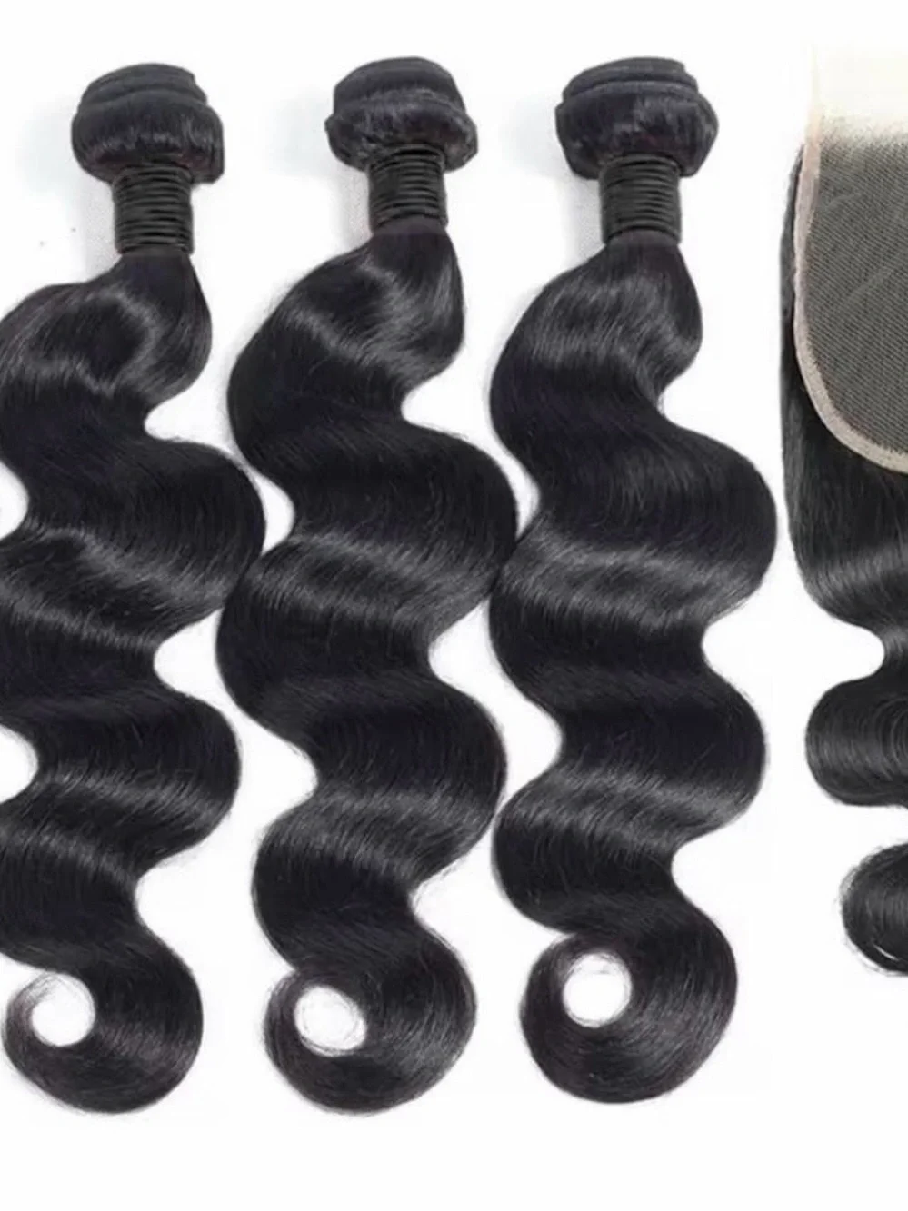 Premium Body Wave Human Hair Extensions - Black